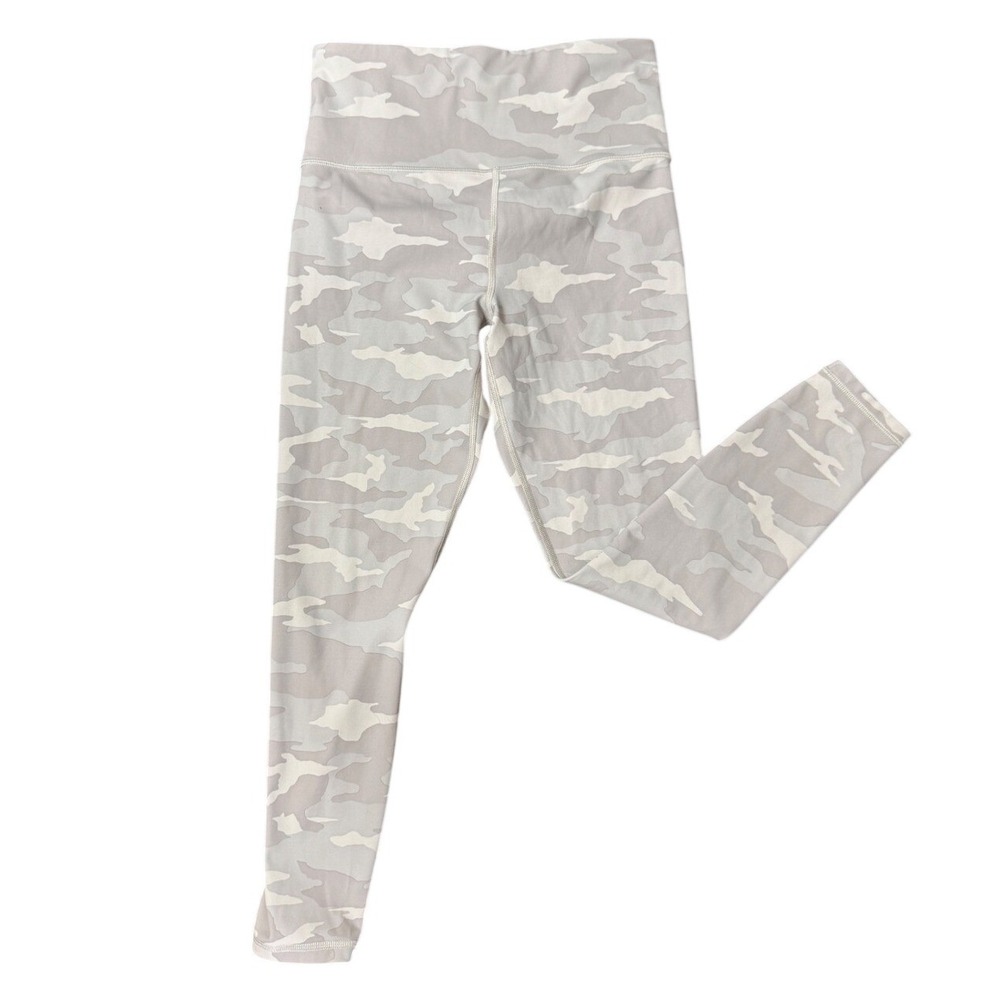 Athleta‎ Elation 7/8 Tight S Neutral Gray Green Camo High Rise Yoga Leggings